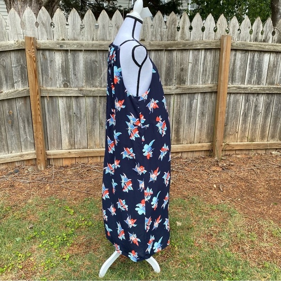 Ava & Vic Navy Floral Maxi Sundress Size 1X - Picture 4 of 10